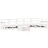 VidaXL Salon de jardin 7 pcs blanc bois de pin massif 3250905