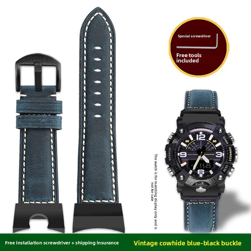 Ретро матовый ремешок для часов из коровьей кожи Для Casio G-SHOCK 5594 GG-B100 GG-B100-1A/1A3/1A9 мужской Натуральная кожаный ремешок для часов Наручный браслет For GG-B100 Series