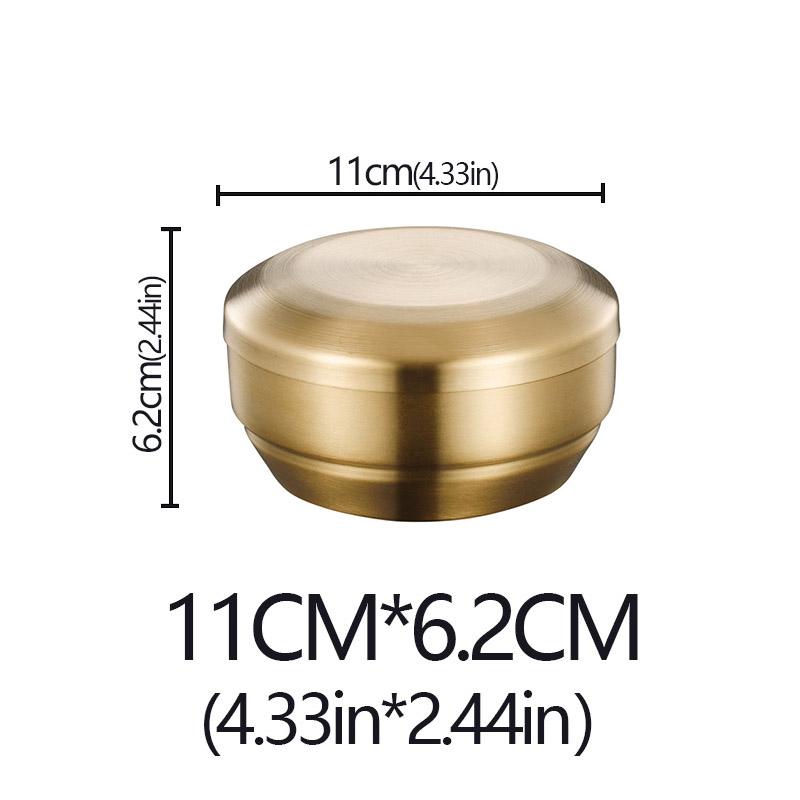 Tigela de Arroz Coreana de Aço Inoxidável 304 de Dupla Camada com Tampa Tigela de Arroz para Sopa Cozinha Casa Criativa Criança Tigela Pequena Cozinha