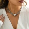 European and American Jewelry Hip-hop Trend Pendant Neck Chain Multi-layer Chain Collarbone Necklace Jewelry Temperament Ball Personality Necklace