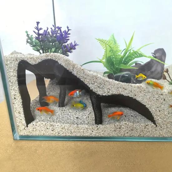 Rohová jeskyně do akvária Mangrovník Úkryt pro ryby pod štěrkem Jeskyně Dekorace do akvária Úkryt pro domácí mazlíčky pro ryby Krevety Sumce Sekavce Kuhli