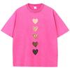 Love Heart Graffiti Printed Washed TShirt Womens Cotton Tops Comfortable Distressed ONeck Streetwear Summer Womans Clothes