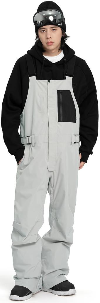Acrais Pants Overalls Available in 6 and XXL Men's Snowboard/Ski Pants/Bib (Single Item) - Sizes XS, S, M, L, XL, (AL-SP2207, AL-SP2207XLGY-BL)
