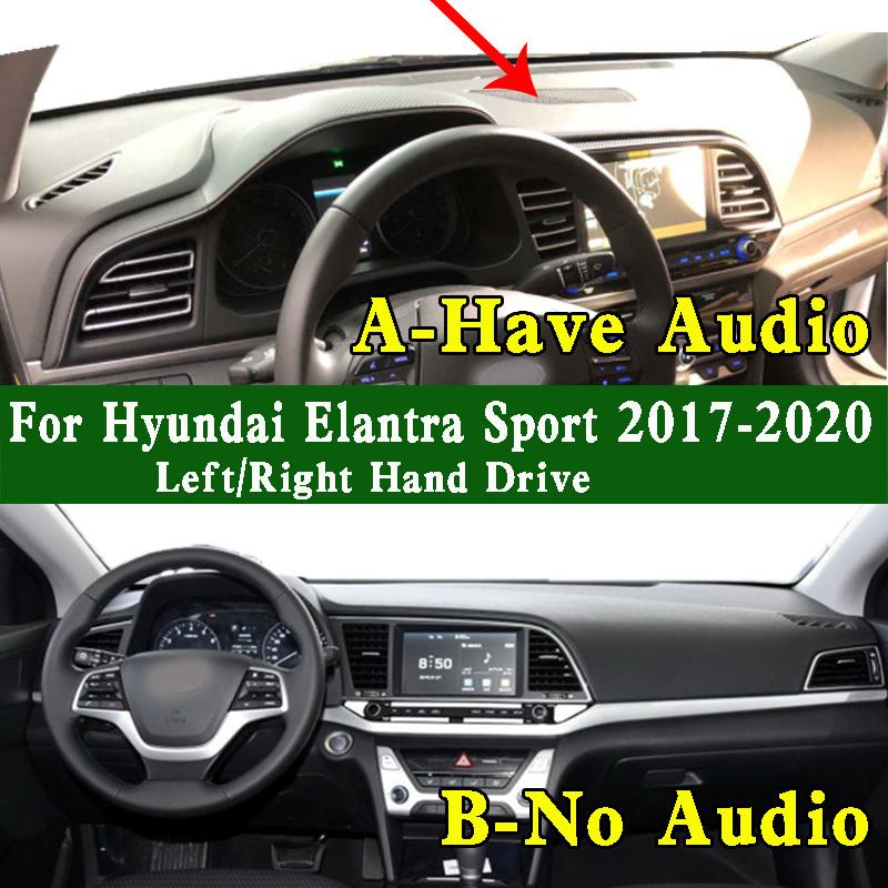 For Hyundai Elantra Sport MK6 2017-20 Dashmat Dashboard Cover trument Panel Sunscreen Protective Pad Anti-Dirt Proof Dash Mat