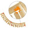 Whaline Thankful Burlap Banner with Rustic Thanksgiving Garland Fall Maple Leaves Decorations Thanksgiving Mantel Fireplace Wall Hanging for Autumn