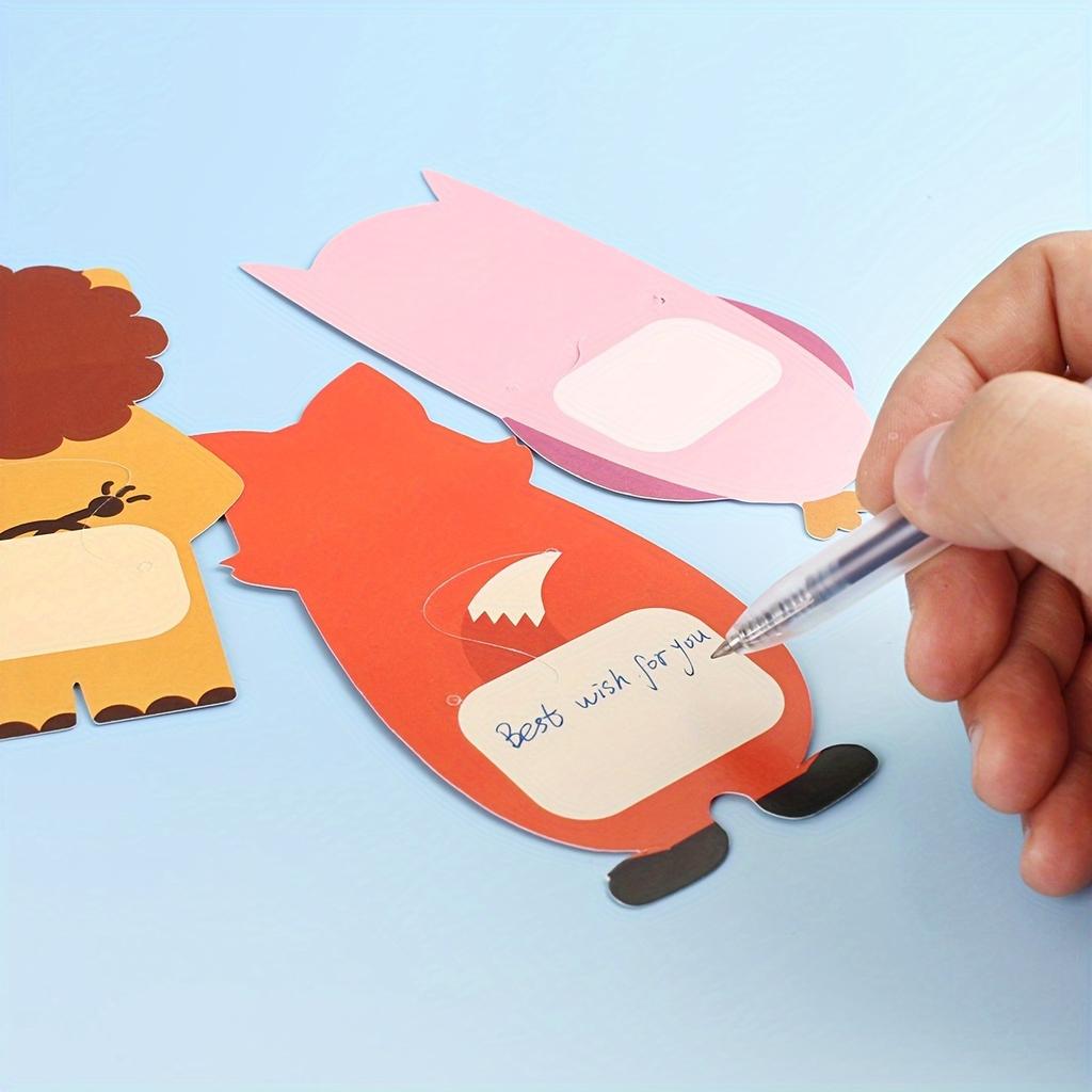 50Pcs Cartoon Packaging Bundle - Candy Bags with Animal Cards, Ideal for Baking, Jewelry & Gift Wrapping