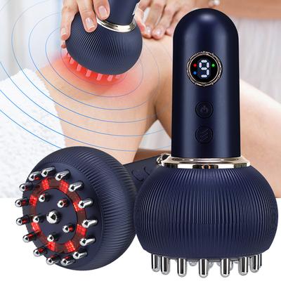 Electric Meridian Brush Gua Sha Massager EMS Microcurrent Hot Compress Vibration Full Body Scraping Instrument for Relaxation