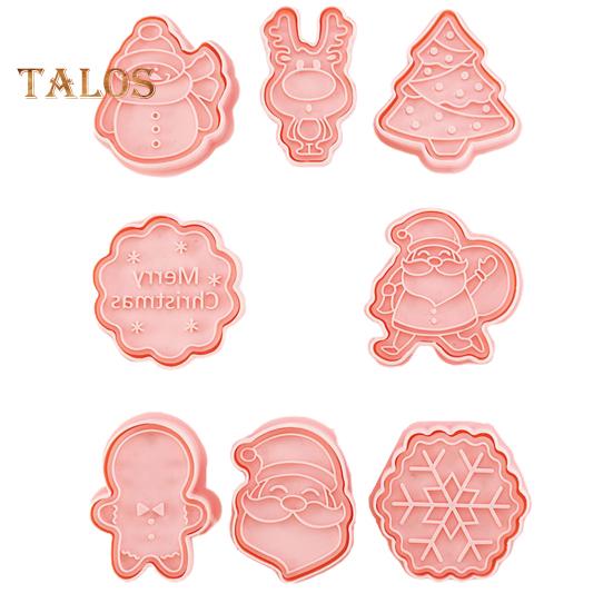 8 sztuk/zestaw Ciasteczka Formy Xmas Elements Design Żaroodporne Plastikowe Premium DIY Formy do Czekoladek do Kuchni