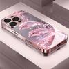 Crystal Dolphin Glitter Tempered Glass Phone Case for iPhone 18 17 16 Pro Max 16 15 14 Plus 13 12 11 Pro Max 16E 17Air Cover