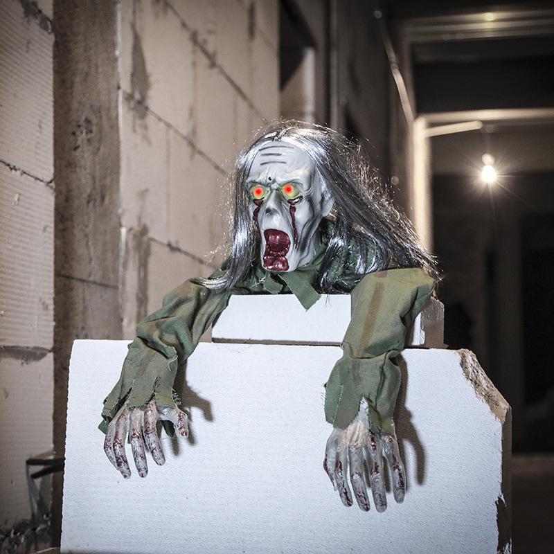 Halloween Hanging Ghost Decoration Long Hair Scary Ghost Haunted House Secret Room Horror Atmosphere Party Props Indoor Outdoor