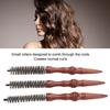 3 Pcs Round Comb for Thin Hair Wooden Handle Hair Styling Spiral Comb Portable Mini Roller Quiff Brush