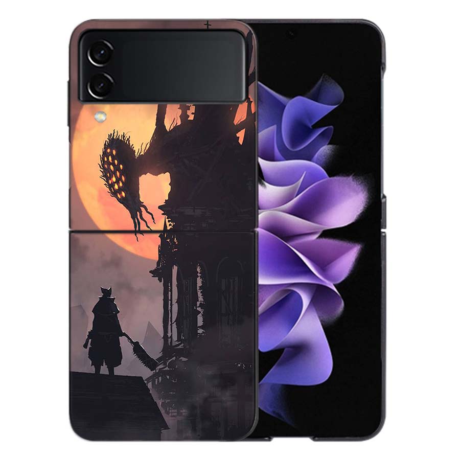 Bloodborne Game Phone Case For Samsung Z Flip 6 7 5G Galaxy Z Flip 5 4 3 5G Cases Shockproof Hard Cover TPU
