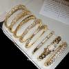 Real Gold Electroplated Zircon Round Buckle Bracelet French Retro Temperament Versatile Bracelet Light Luxury High-end Jewelry Women