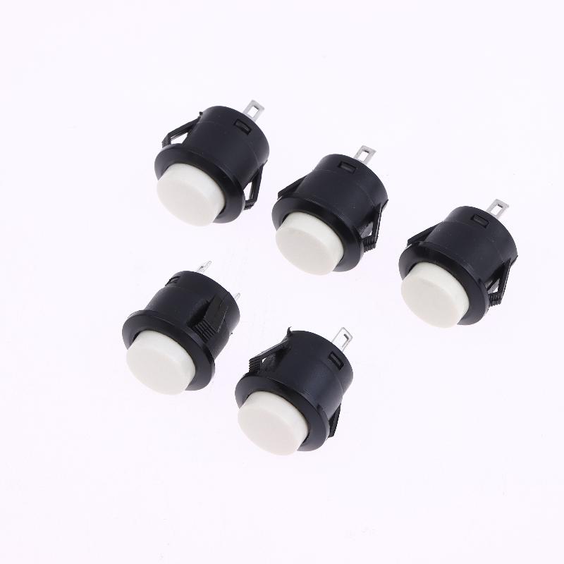 5/10 Stück Momentary Drucktaster R13-507 16mm Runder Schalter 2 Pins Ein-Aus Selbst-Rückstellung Panelmontage