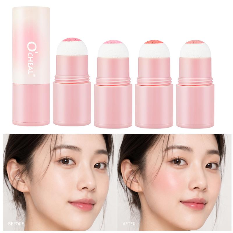 Vitality, matte, natural color rendering, vitality, enhance complexion, not easy to fly pink blush
