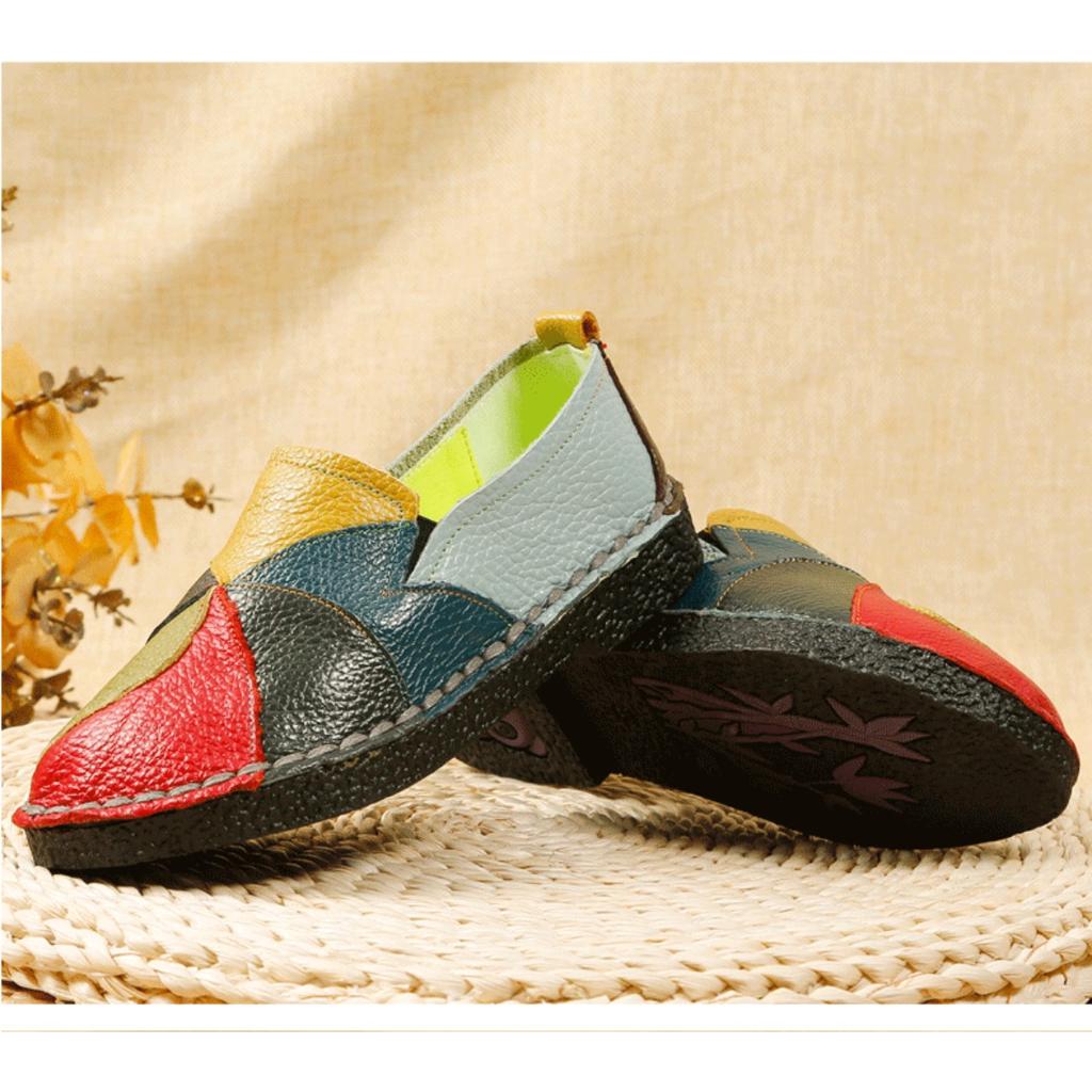 Flat Shoes, Women's Shoes, Casual Shoes, Color Blocked Shoes, Single Shoes, Loafers, Round Toe Shoes, Soft Soled Shoes, Walking Shoes, Non Slip Shoes