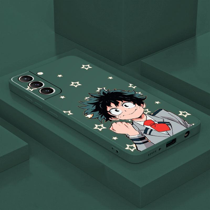 Anime My Hero Academia Case for Samsung Galaxy S8 Note 20 Ultra 5G S9 S21 S10 Plus S20 FE S22 Ultra Matte Liquid Silicone Funda