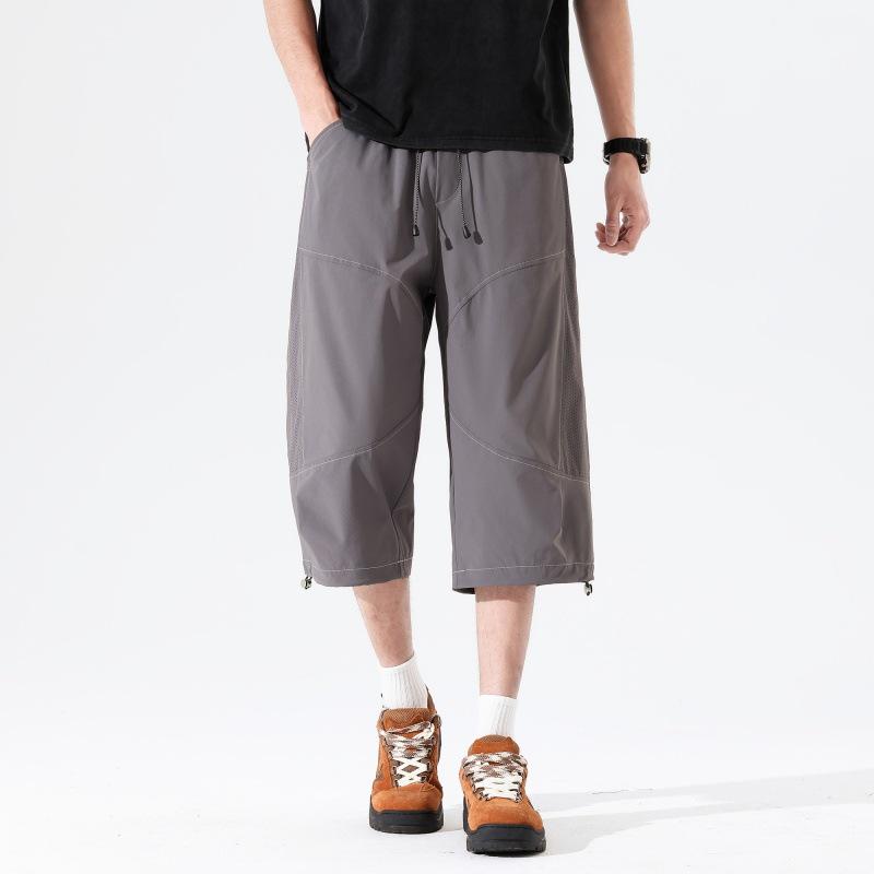 Men s 2026 Breathable Ice-Feel Loose Fit Summer Sports Capris XL