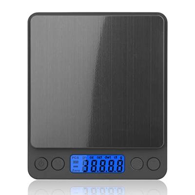 Kuchyňská digitální váha z nerezové oceli 0 1g/3kg Multifunkční kuchyňská váha Kuchyňská váha (stříbrný)