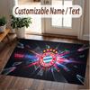 Custom Rug Bayern Munich Pattern Print Name Text Soft Non‑Slip Floor Carpet for Home Indoor Decoration