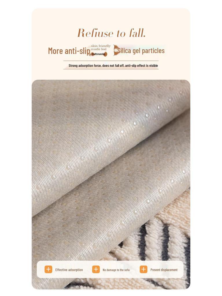 Pernă de canapea de pluș: Stil Nou Toamnă/Iarnă 2025, Husă Antiderapantă din Piele și Material pentru Patru Sezoane, Lux Ușor, Set de Pături de Înaltă Calitate