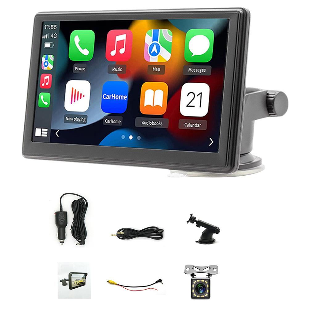 7 Inch Touch Screen Carplay Android Auto Multimedia Video Player Bluetooth-Compatible Car Stereo FM Navigation Reversing Camera