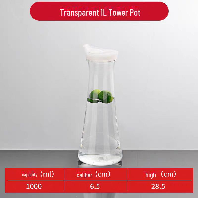 Large Capacity Cold Water and Beverage Kettle - High-Temperature Resistant Acrylic Plastic for Commercial Use