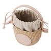 Chloe Horse Medal Embossed Pattern Drawstring Closure Paper Basket Bag Mini Women bags Pink CH25-US593O82-6I0