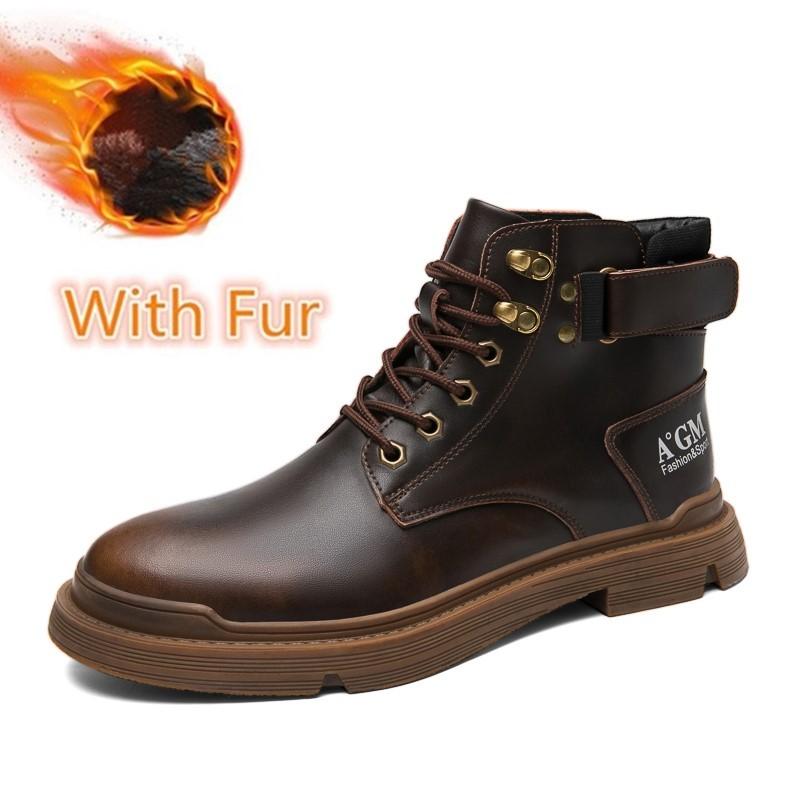 

Бренд Зимние Мужские Меховые Армейские Военные Ботинки Повседневная Кожаная Обувь Дизайнерская Мотоциклетная Мужская Обувь Ботинки Теплая Уличная Обувь 38