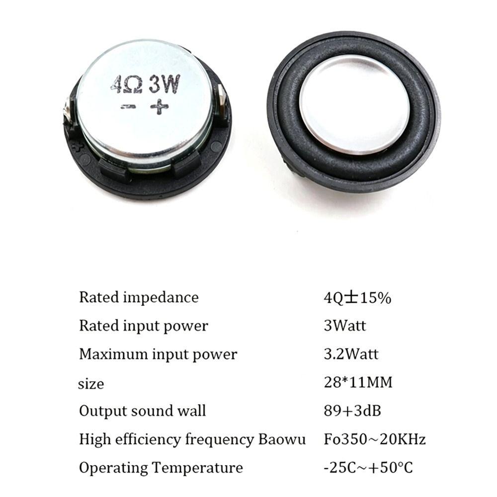 1/2Pcs 4Ohm 3W Neodymium Loudspeaker