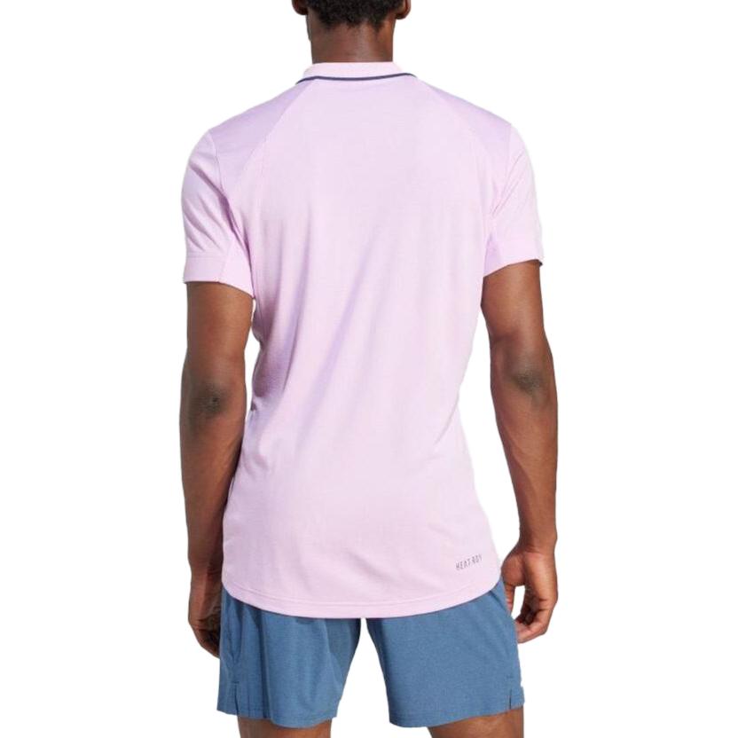 adidas Logo Print Casual Short Sleeve Polo Shirt Men Polo Shirts Pink IA8286
