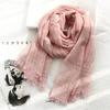 New 190*80cm Artistic Style Striped Cotton Linen Scarf Shawl Men's and Women's Same Style Mori Foulard En Mousseline Scarves
