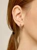 Geigerjewelry Moire One-Touch Earrings Gisvee108 (Silver 925 Pin)