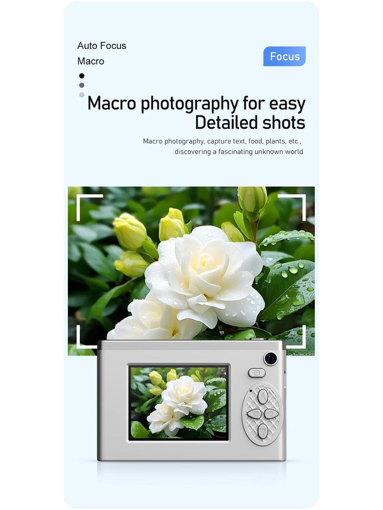 Retro-Style Mini Portable Dual-Camera Mirrorless SLR for Students and Beginners