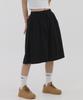 PIANER Multi-Tuck Bermuda Sweat Shorts (Black)