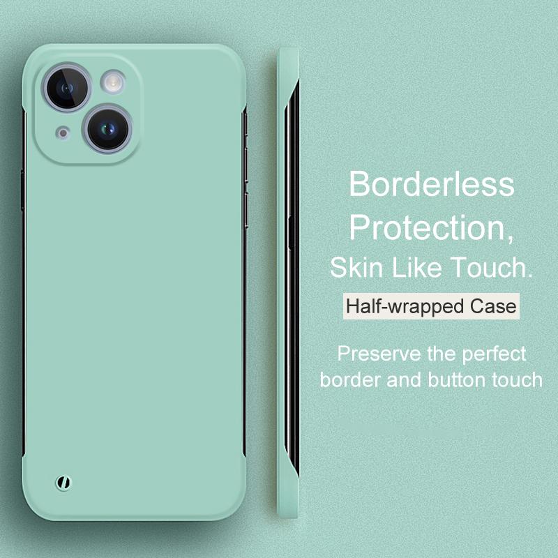 Ultradunne Matte Randloze Case Voor iPhone 15 14 Plus 13 12 Mini 11 Pro Xs Max X Xr Se 2020 2022 Snoepkleur Harde PC Achterkant