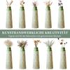 Grünes Metall-Bodenvasen-Set (3 Stück) - 61,5/51/43,5 cm hoch, Retro-Dekoration, Nicht wasserdicht, Ideal für Trockenblumen & Pampasgras