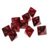 10 Pieces Polyhedral Dice Collection Multi-sided Dice D8 for TRPG D Dragons Game 8-sided Dice Collection