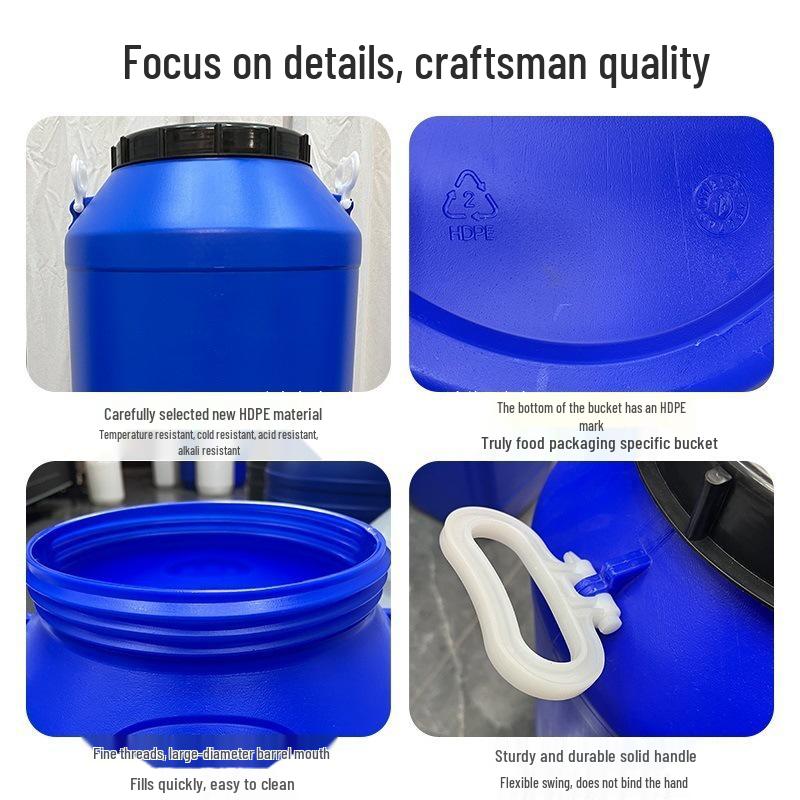 Multifunctional Square Food Grade Plastic Bucket: Composting, Water Storage, Fermentation, Oil Drum, Honey Seal, Chemical Use.