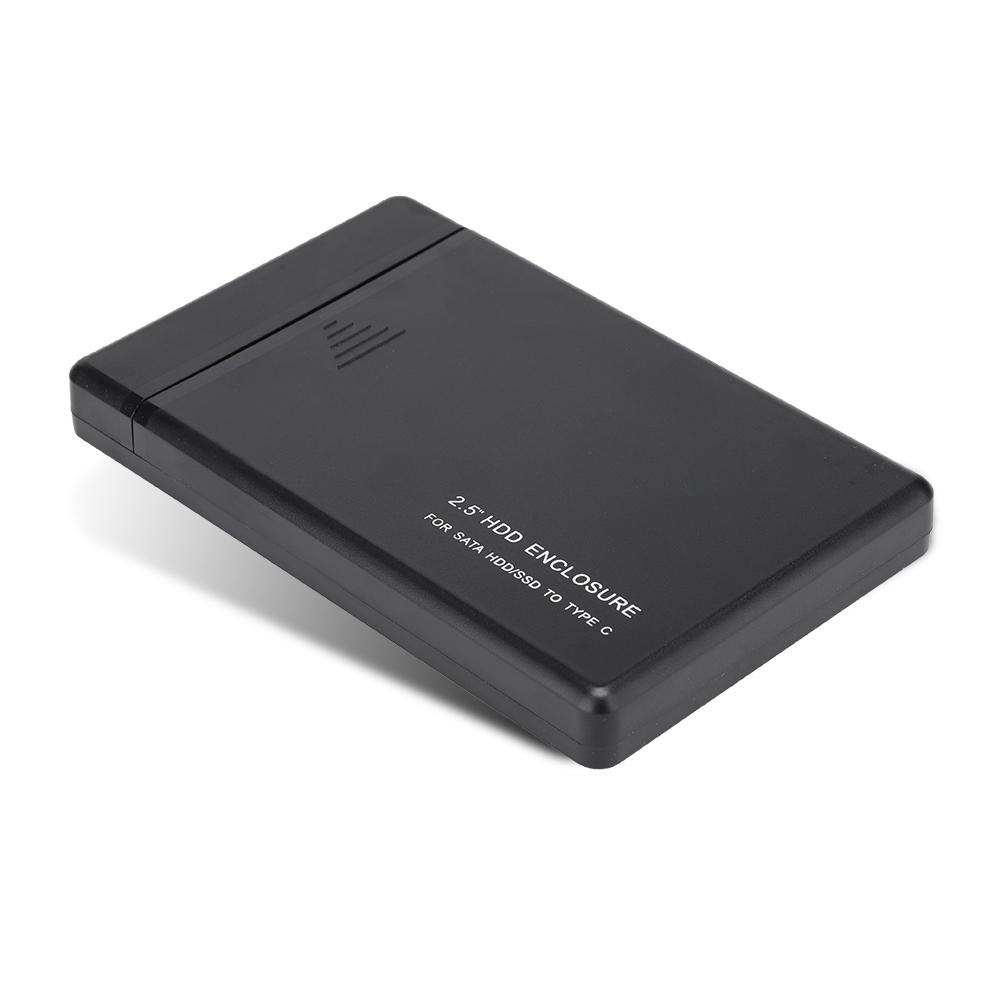 W25a831 2.5 USB3.1 Type C SATA Mobile Scratch resistant Hard Disk Case HDD Enclosure(Black) (Not Inclube Hard Disk)