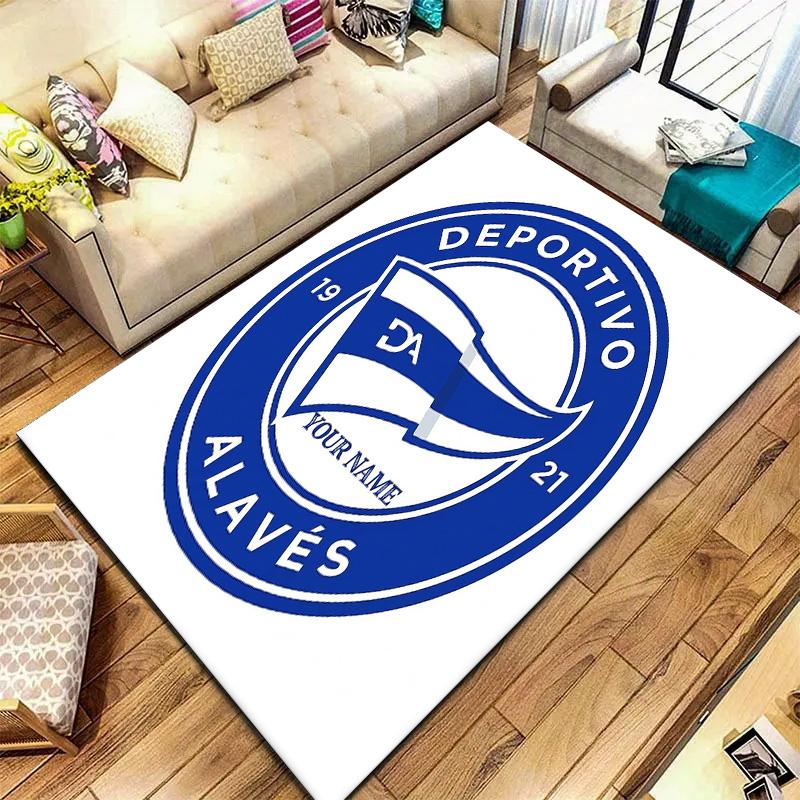 Deportivo Alaves Crest Custom Name Carpet Rug For Living Room Bedroom Home Sofa Decoration Kids Play Nonslip Floor Mat