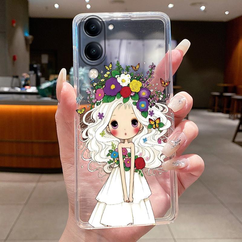 Casing For Vivo Y04 Case Luxury Dragon Cute Cool Boys Girls Back Cover For VivoY04 Vivo Y 04 Y29s Y29t 5G Transparent Phone Case