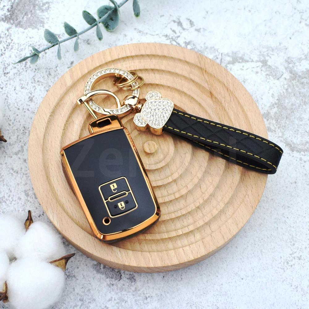 2 4 Buttons Tpu Car Key Case Cover Remote Fob Shell Holder For Toyota Sienta Alphard Voxy Noah Esquire Harrier Keyless Protector