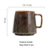 Japanese Vintage Ceramic Mug, High-Capacity Cup, Couple Drinking Home Office Handle, Coffee Tea Cups, Underglaze Color, 111ml