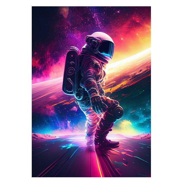 Abstract Space Astronaut Colorful Prints Poster Canvas Painting Modern Wall Art Pictures For Living Room Bedroom Home Decoration