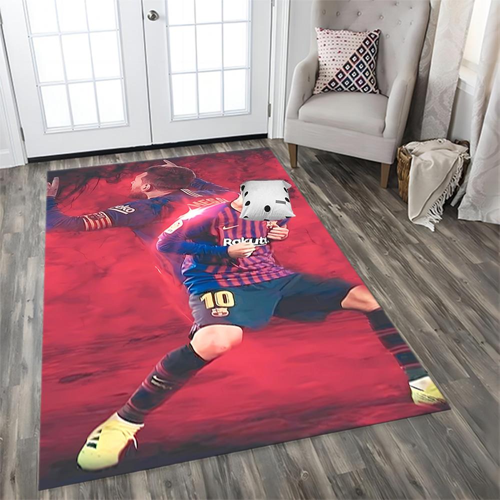 Messi Celebration rug for living rooms, bedrooms, home décor, and as gifts.