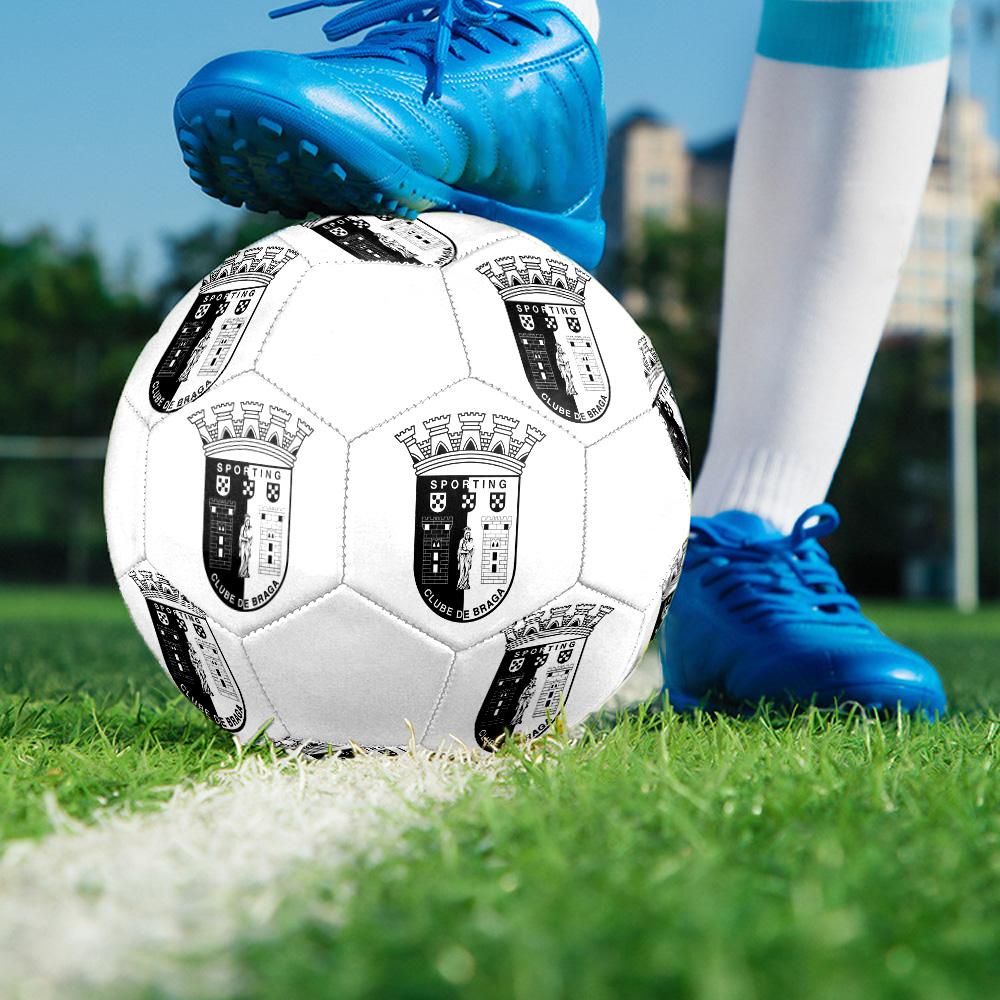 1 Stück SC Braga Größe 5 Fußball PrahaHallenfußball Ball Bunt Alle Altersgruppen Maschinengenäht PVC Wettkampfbereit Langlebig Hoher Rückprall