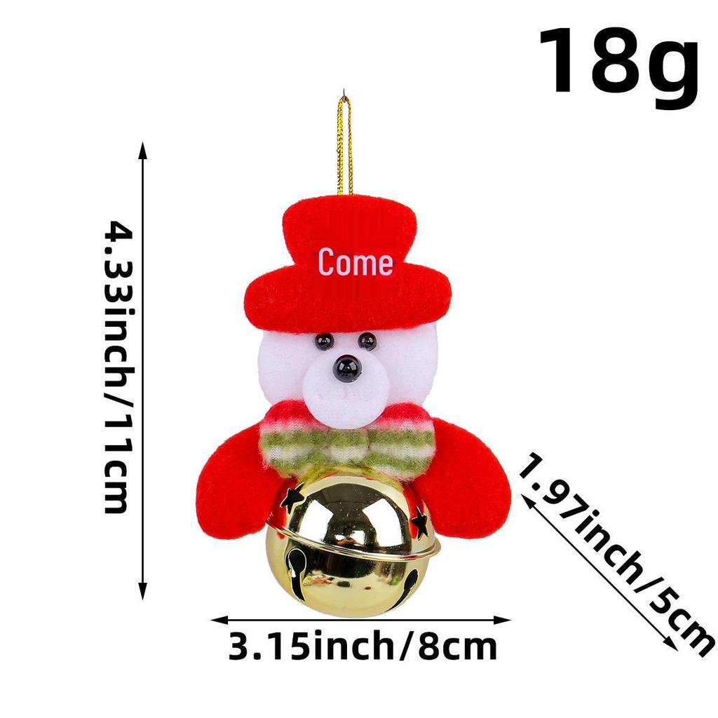 Santa Claus Doll Christmas Tree Ornaments with Bell - Festive Decor & Small Gifts