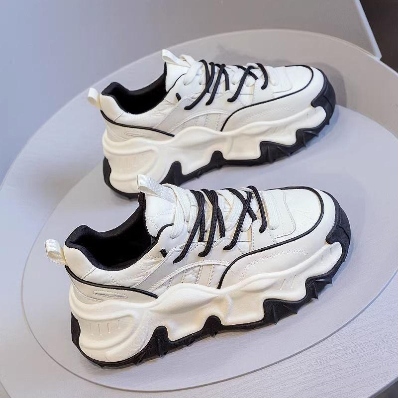 

Толстая подошва, увеличивающая рост, универсальная весенне-осенняя повседневная обувь, круглый носок 40