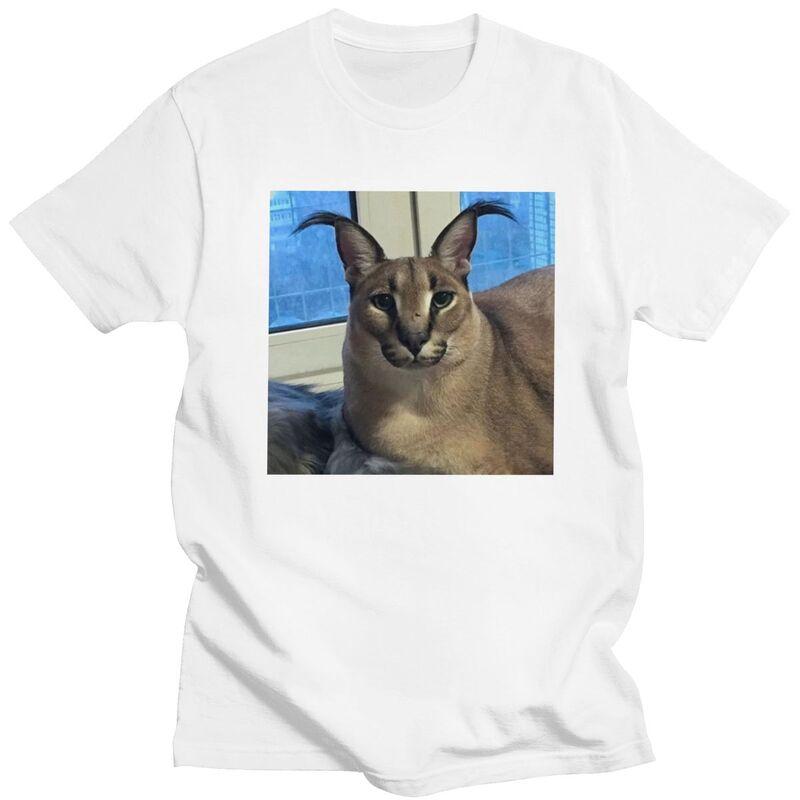 Custom Mens Big Floppa Funny Meme T Shirts ShortSleeve Cotton Tshirt Tshirt Leisure Caracal Cat Tees Clothes